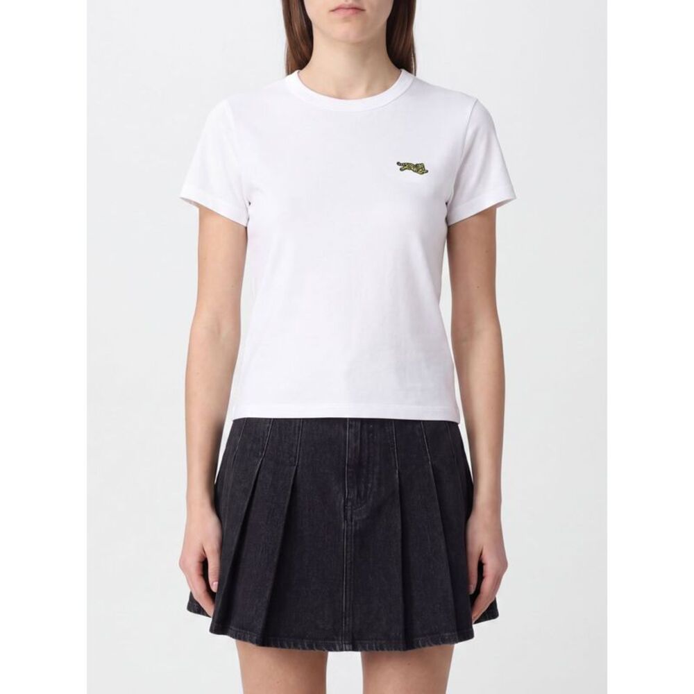 Kenzo Women Kenzo Slim Fit Cotton T-Shirt With Tiger Paris Logo Print